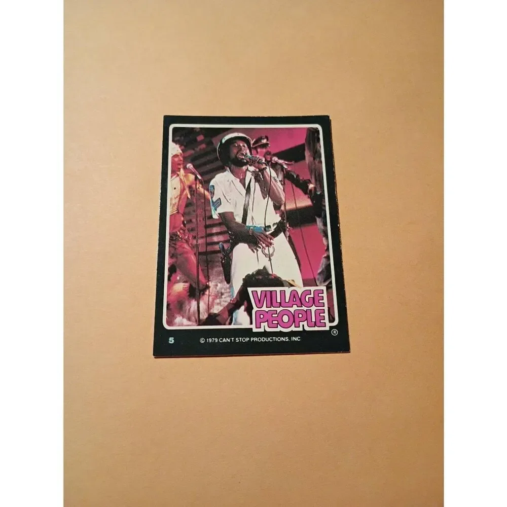 Vintage 1979 Village People Trading Card #5 Disco Era Vintage Music Collectible
